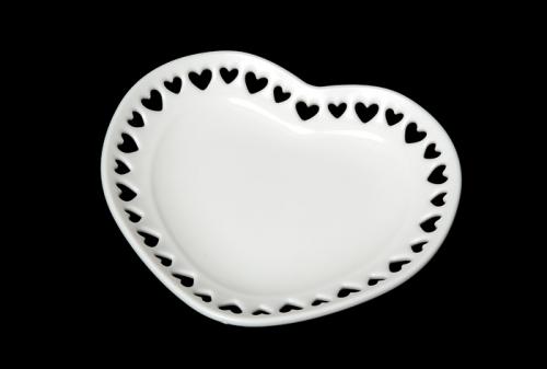 タミヤ ミニチュア食器 ハートのお皿(白・70ミリ)