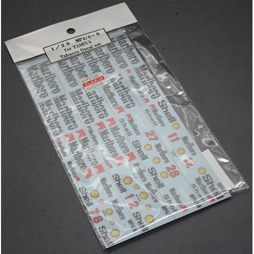 フィニッシャーズ  1/20  MP4/4-8 for TAMIYA Tabacco デカールセット