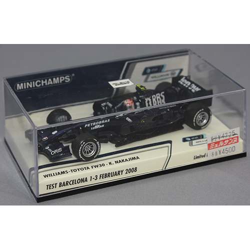 ミニチャンプス 1/43 Williams-Toyota FW30 K.Nakajima Test Barcelona　1-3Feb.'08