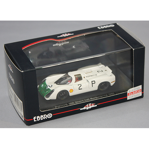 EBBRO 1/43 PORSCHE 908 Short tail Nurbugring 1986 #2 WHITE/GREEN