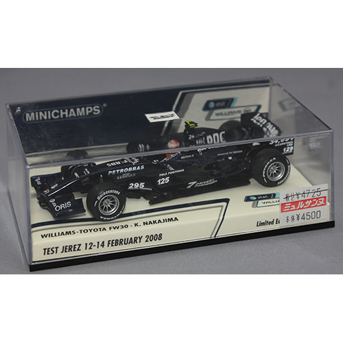 ミニチャンプス 1/43 Williams-Toyota FW30 K.Nakajima Test Jerez 12-14 Feb 2008