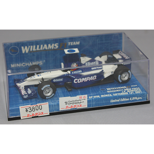 ミニチャンプス 1/43 Williams F1 BMW FW23 J.P.Montoya　GP Win Monza 2001