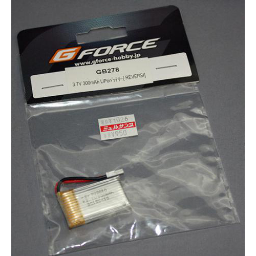 GFORCE GB278 3.7V300MAH LIPOハ゛ッテリー REVERSI