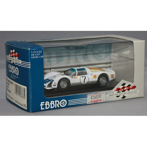 EBBRO 1/43 1967 Japan Grand Prix Porsche 906 Carrera 6 White /Blue No.7