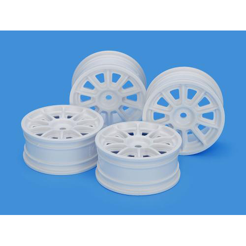 タミヤ OP.2067 TH10本スポークホイール4本 (ホワイト) (24mm幅・オフセット0)