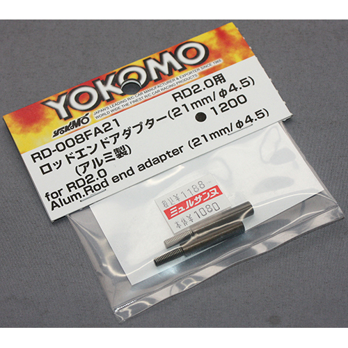 ヨコモ RD-008FA21 RD2.0用 ロッドエンドアダプター(21mm/Φ4.5)アルミ製
