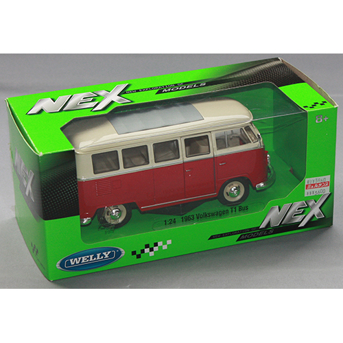 WELLY 1/24 VW T1 バス 1963 レッド