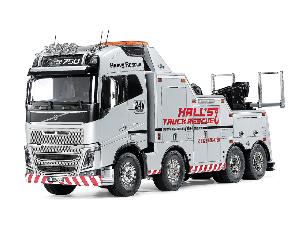 タミヤ 1/14RC ボルボ FH16 グローブトロッター 750 8x4 レッカートラック (シルバーエディション)