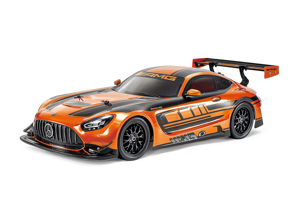 タミヤ 1/10RC 4WDレーシングカー メルセデス AMG GT3 EVOオレンジ塗装済ボディ(TT-02シャーシ)