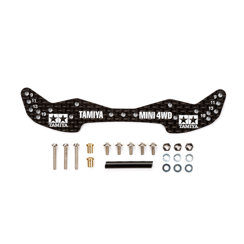 タミヤ グレードアップパーツ No.498  HG カーボンフロントワイドステー(1.5mm)