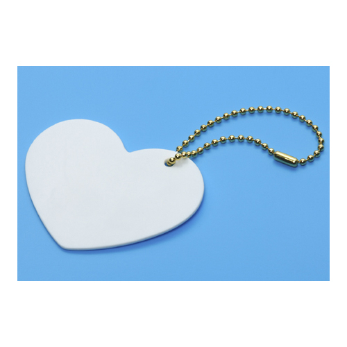 タミヤ 白いハートプレート(ボールチェーン付)