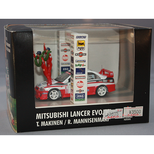 ONYX 1/43 MITSUBISHI LANCER EVO.V T.MAKINEN/R.MANNISENMAKI WORLD CHAMPION 1998