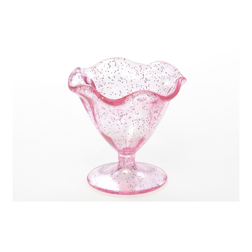 タミヤ ミニチュア食器 (ピンクラメのパフェグラス)