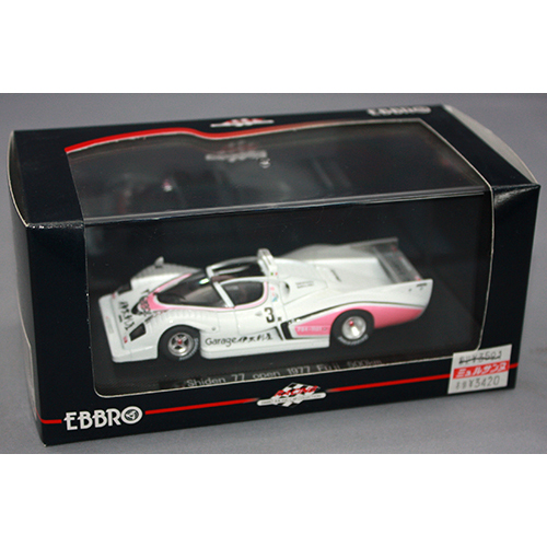EBBRO 1/43 Shiden 77 Open 1977 Fuji 500km WHITE/PINK