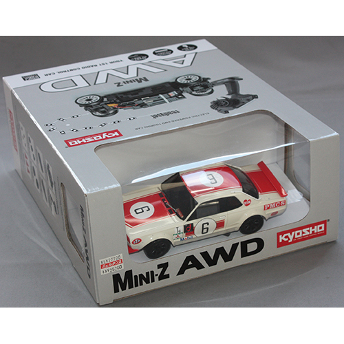 京商 ミニッツAWD 日産 スカイライン 2000GT-R (KPGC10) レーシング 1972 #6 レッド