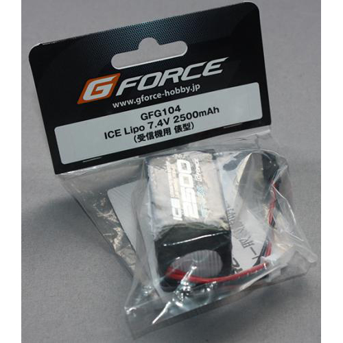 G-FORCE  GFG104 ICE LiPo 7.4V 2500mAh (受信機用 俵型)