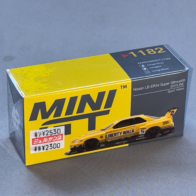 TSM 1/64 Nissan LB-ER34 Super Silhouette スカイライン スポーツイエロー