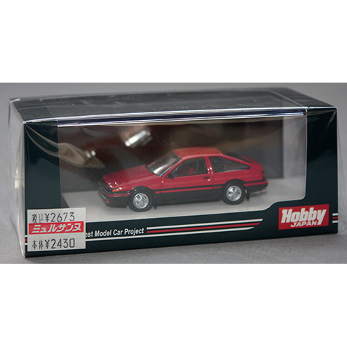 ホビージャパン 1/64 トヨタ スプリンター トレノ GT APEX (AE86) ハイフラッシュツートン(赤/黒)
