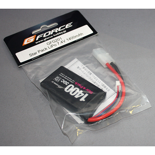 G-FORCE   Star Pack LiPo 7.4V 1400mAh 30C GFG201