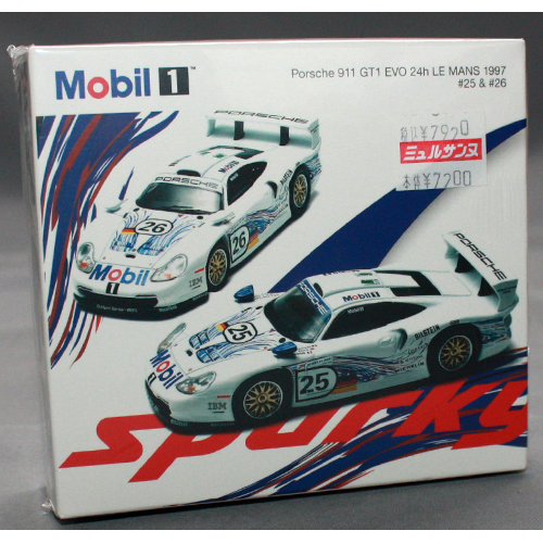 TINY、Spark model 1/64 Porsche 911 GT1 EVO 24h LE MANS 1997 H.J.STUCK - T.BOUTSEN #25 & #26