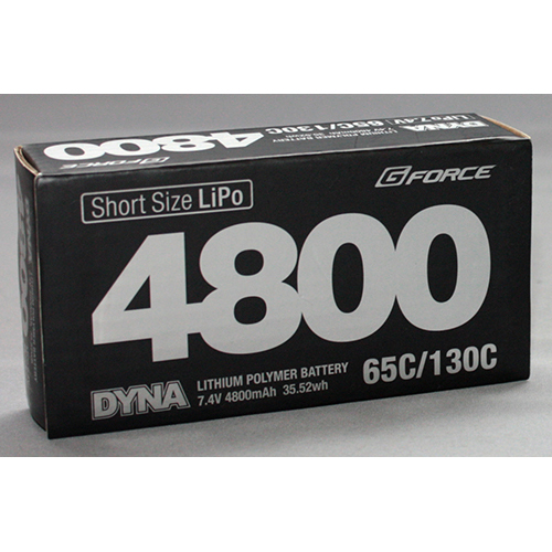 G-FORCE  Dyna LiPo Battery 7.4V 4800mAh Short Size 65C/130C