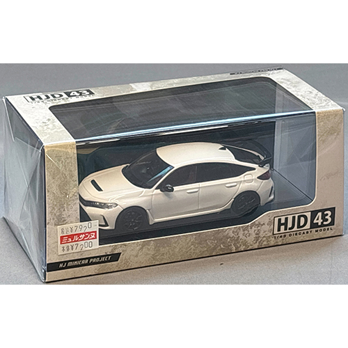 ホビージャパン 1/43 ホンダ シビック TYPE R (FL5) チャンピオンシップホワイト