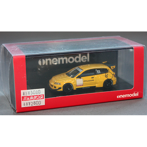 ONE MODEL 1/64 Honda Civic EG6 Rocket Bunny Yellow