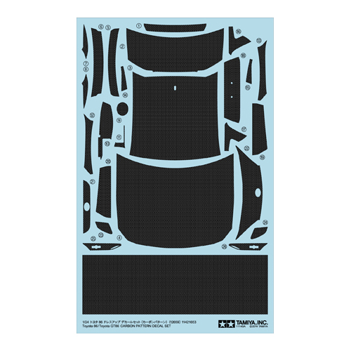 タミヤ 1/24 トヨタ 86 ドレスアップデカールセット(カーボンパターン)