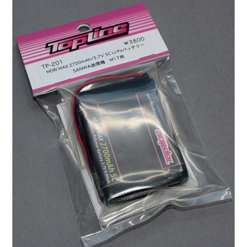 TOPLINE TOPLINE TP-201 MORI MAX 3.7V 2700mAh 5C Li-Poバッテリー(送信機専用)